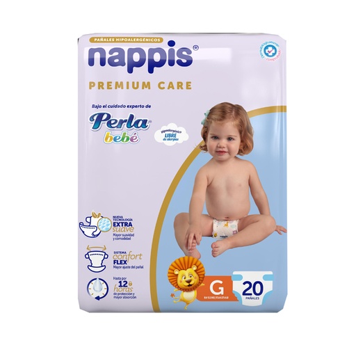 [75819] PAÑAL NAPPIS PREMIUM CARE Gx20 