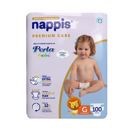 [75821] PAÑAL NAPPIS PREMIUM CARE Gx100 