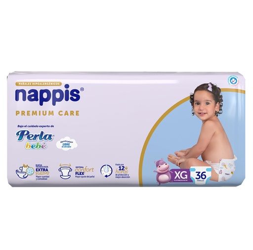 [75823] PAÑAL NAPPIS PREMIUM CARE XGx36 