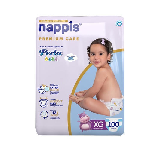 [75824] PAÑAL NAPPIS PREMIUM CARE XGx100 