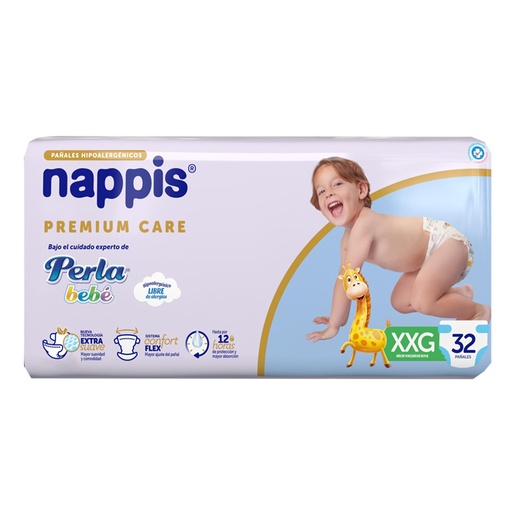 [75825] PAÑAL NAPPIS PREMIUM CARE XXGx32 