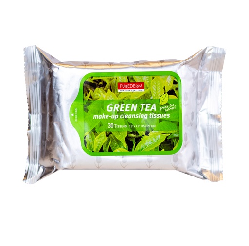 [75899] TOALLITA DESMAQ PUREDERM TE VERDE FLOWPACKx30 