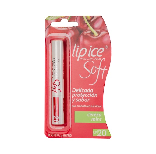 [75908] PROT-LABIAL LIP ICE SOFT CEREZA MINT SPF20x2GR 