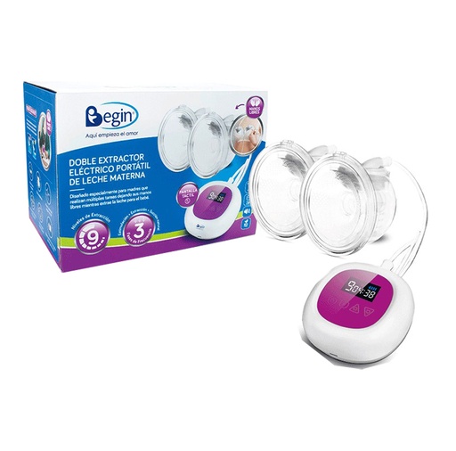 [76087] EXTRACTOR LECHE BEGIN ELEC-PORTATIL DOBLE EBP-S003FF 