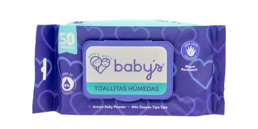 [02740] TOALLITAS HUM BABYS ALOE&VIT-E FLOWPACKx50 
