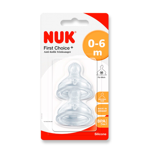 [02848] CHUPON NUK F-CHOICE SILICONE MEDIUM 0-6Mx2 